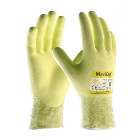 Gants travail anticoupure niveau 5 jaune fluo maxicut Ultra 44-3745FY