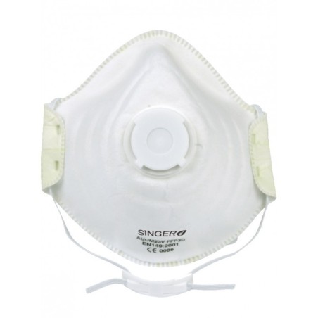 Boite de 10 demi-masques FFP3 de qualité avec valve AUUM23V de SINGER