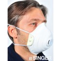 Demi-masque FFP3 contre aérosol liquide et solide 
