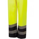 Pantalon de travail à bretelles jaune HV contre les intempéries 