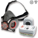 Masque protection respiratoire avec filtres ABEK1P3 R