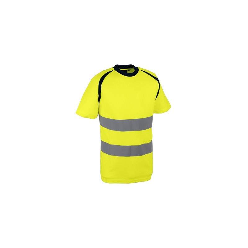 T-shirt de signalisation  EPI haute visibilité travail jaune pas cher
