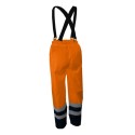 Pantalon orange haute-visibilité à bretelles PIVO de SINGER