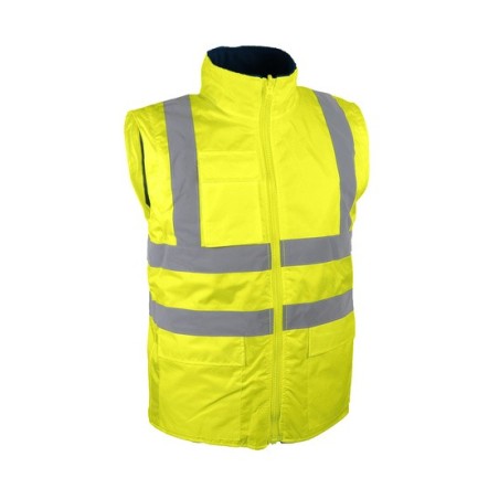parka haute visibilite jaune veste et manche amovibles protection 4x1