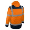 parka haute visibilite jaune veste et manche amovibles protection 4x1