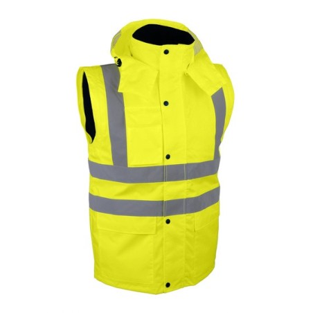 Gilet haute visibilité jaune Singer GANA bandes réfléchissantes vue dos