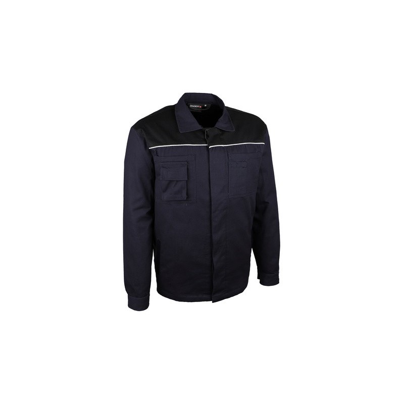 Veste de travail 100% coton 300 gr/m² bicolore pas chère