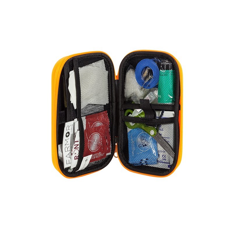 Trousse de secours pour artisans pour 2 à 4 personnes orange fluo