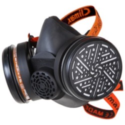 Demi-masque CLIMAX 755 caoutchouc pour protection respiratoire avec adaptateurs