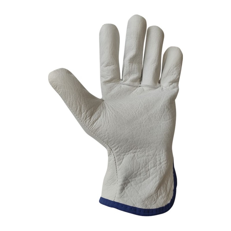Gants de travail en cuir pour homme et femme, gants de travail de sécurité  utilitaire, gants de jardinage avec paume en cuir : : Outils et