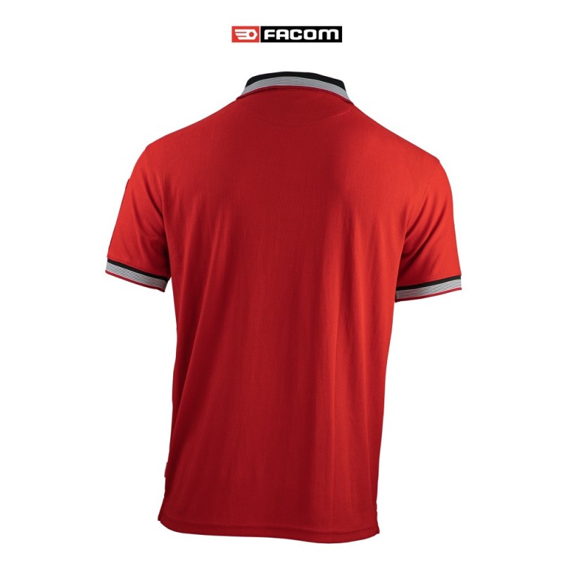 Polo rouge manches courtes FACOM Time 50 % coton 50 % polyester 230 g