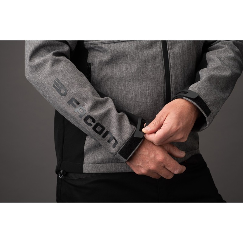 Veste travail Softshell gris noir Trial FACOM imperméable respirante