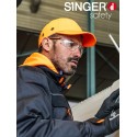 Casquette orange pour visibilité au travail singer HG913