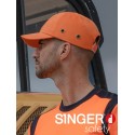 Casquette protection anti-heurt SINGER réglable orange