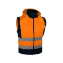 Veste softshell VILMO orange 100% polyester haute visibilité 2 en 1