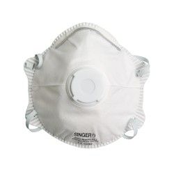 Demi masque blanc FFP2 avec valve AUUM20VSL de SINGER