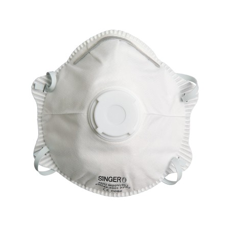 Boite de 10 demi-masques FFP2 de qualité avec valve AUUMVSL de SINGER