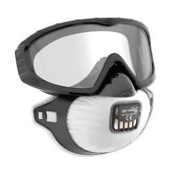 Demi-masque filtrant FMP3V combiné avec lunette-masque FILTERSPEC® PRO™