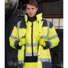 Blouson haute visibilité 4 en 1 manche polaire amovible Jaune Orange Blouson haute visibilité 4 en 1 manche polaire amovible Jaune Orange