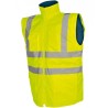 Blouson haute visibilité 4 en 1 manche polaire amovible Jaune Orange Blouson haute visibilité 4 en 1 manche polaire amovible Jaune Orange