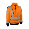 Sweat haute visibilité coloris orange Fluo et bleu marine SUITO