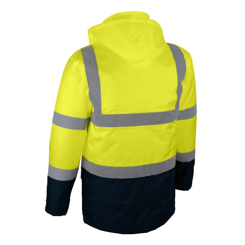 Blouson parka haute visibilité PARDA Jaune ou PARDO Orange rembourrée