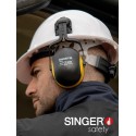 Casque anti bruit adaptable sur casque de chantier SINGER Safety HG187