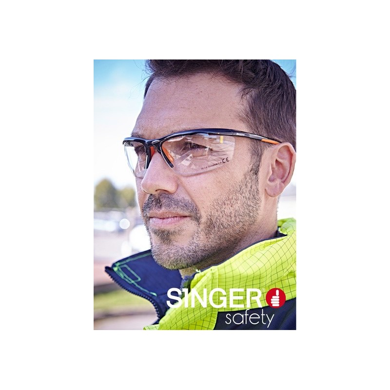 Lunette de protection travail légère et mode transparente ou teintée