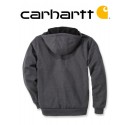 Sweat à capuche Carhartt WIND-FIGHTER-HOODED-SWEAT-101759 gris