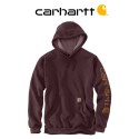 Sweat Carhartt prune SLEEVELOGO-HOODED-K288