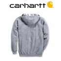 Sweat Carhartt signature logo poitrine gris clair heather grey