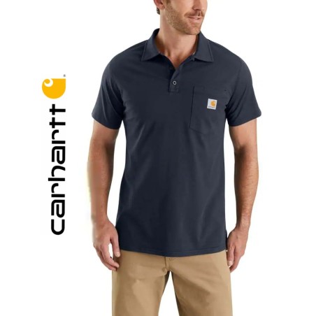 Polo manches courtes Force® Delmont Pocket de Carhartt avec logo sur poche
