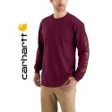 T-shirt prune Carhartt manches longues Sleve Logo imprimé manche gauche