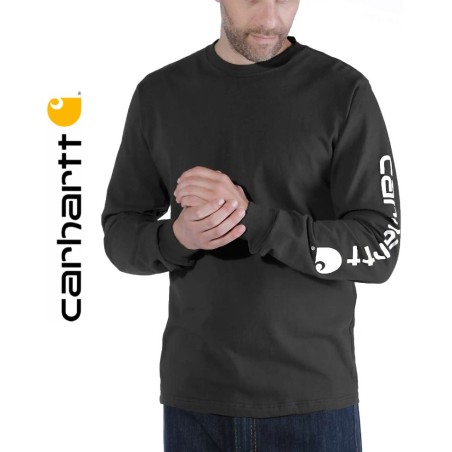 T-shirt manches longues Carhartt Sleeve Logo Ek231 imprimé sur manche