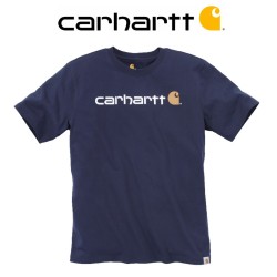 T-SHIRT CARHARTT CORE-LOGO POITRINE-103361- BLEU NAVY