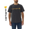 T-SHIRT POUR TRAVAILLER CARHARTT CORE-LOGO POITRINE-103361-CARBON HEATHER GRIS FONCE