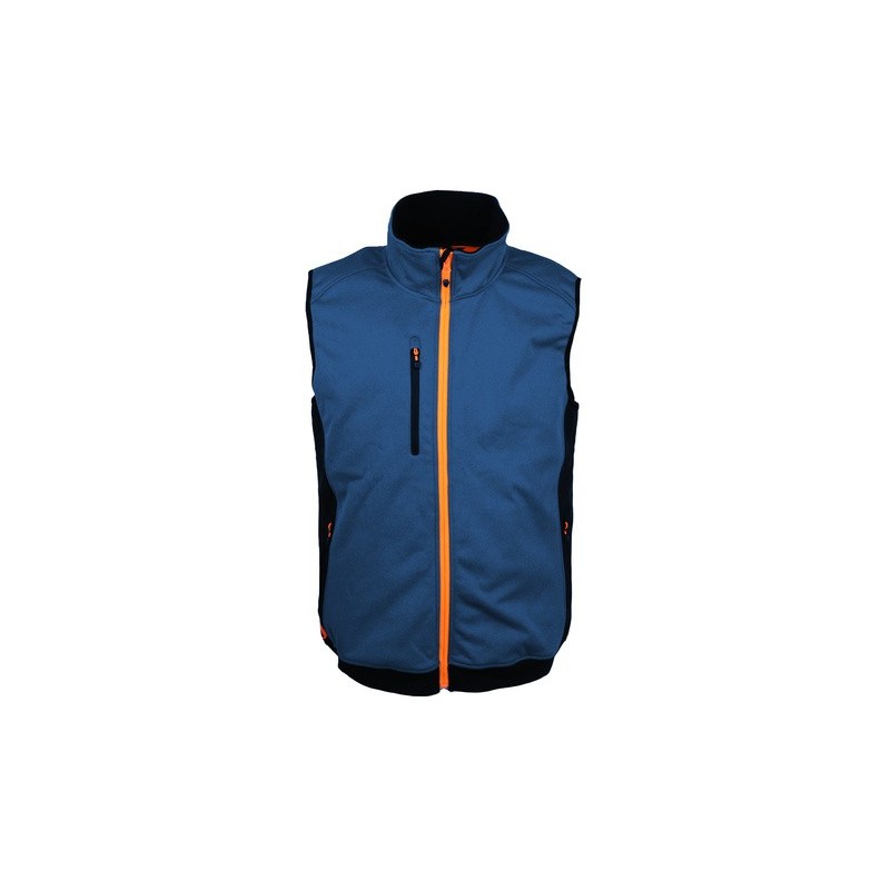 Gilet sans manche softshell doublé polaire Gilga singer fermeture zip