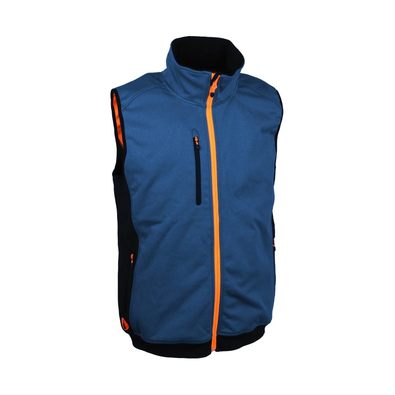 Gilet sans manche softshell doublé polaire Gilga singer fermeture zip
