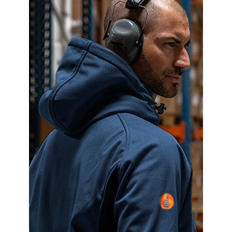 Veste de travail avec manches softshell doublée polaire Volga Volgam