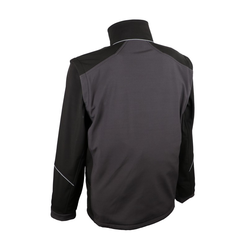 Veste travail softshell gris noir manches amovibles doublée Vancouve