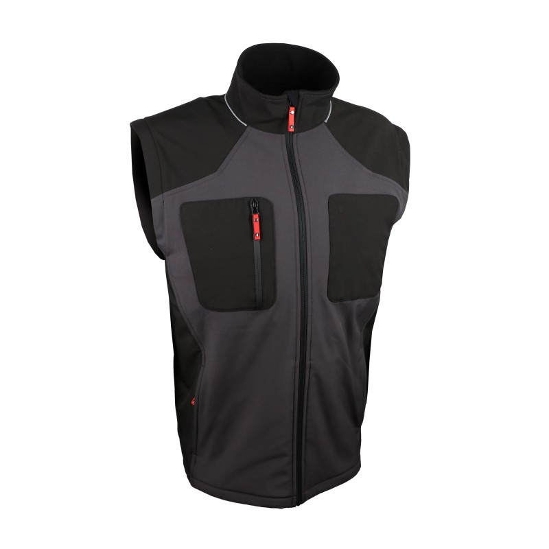Veste travail softshell gris noir manches amovibles doublée Vancouve