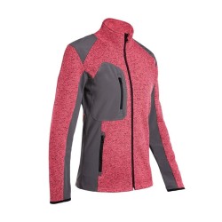 Gilet de travail femme Louise North Ways corail maille chinee renforts softshell multipoches