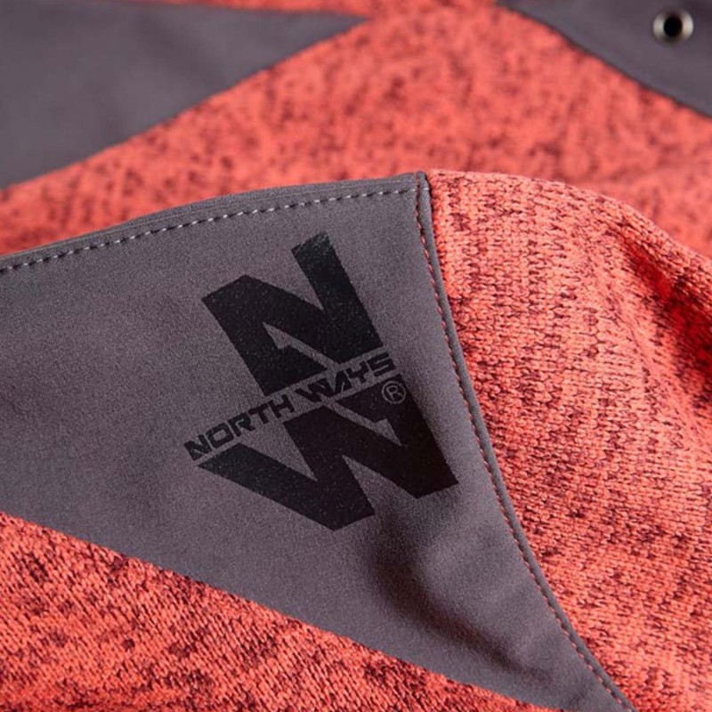 Gilet travail femme maille chinée polyester softshell corail ou gris