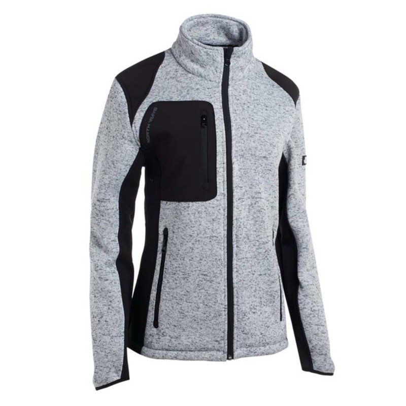 Gilet travail femme maille chinée polyester softshell corail ou gris