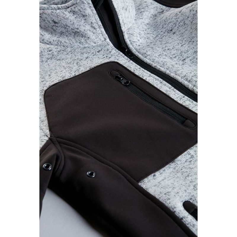 Gilet travail femme maille chinée polyester softshell corail ou gris