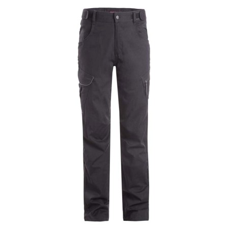 Pantalon de travail noir canvas coton femme avec multiples poches 270g