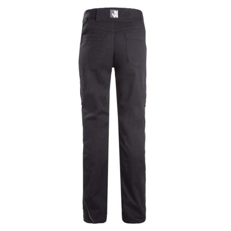 Pantalon de travail noir canvas coton femme avec multiples poches 270g