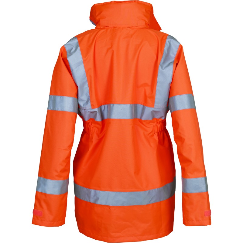Veste femme haute visibilité coupe-vent imperméable respirante cintrée