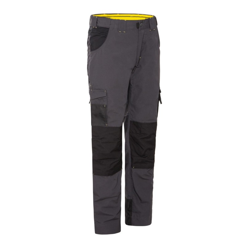 Pantalon de travail gris noir pour homme avec porte genouillères