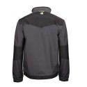 Veste homme de travail gris noir avec col montant et renforts coudes dos et poches